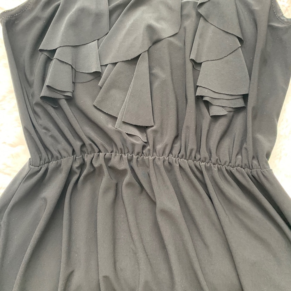 Abria Black Asymmetrical Sleeveless Dress- Size Small - Picture 5 of 9